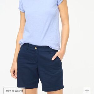 NWT J. Crew Navy Classic Chino 7”